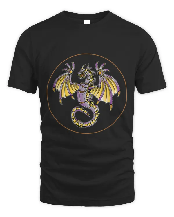 Steampunk Cyborg Dragon Mechanical Fantasy Machine Blue