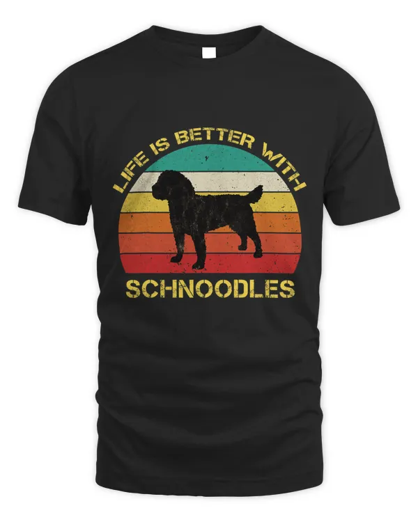 Life Is Better With Schnoodles Doodle Retro Funny Schnoodle 214