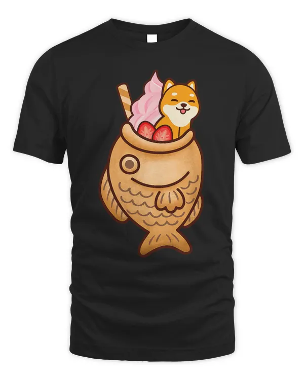 Japanese Taiyaki Fish Cake Ice Cream Kawaii Shiba Inu Dog