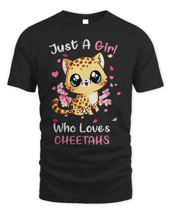 Just A Girl Who Loves Cheetahs Shirt Cute Cheetah Lover 290