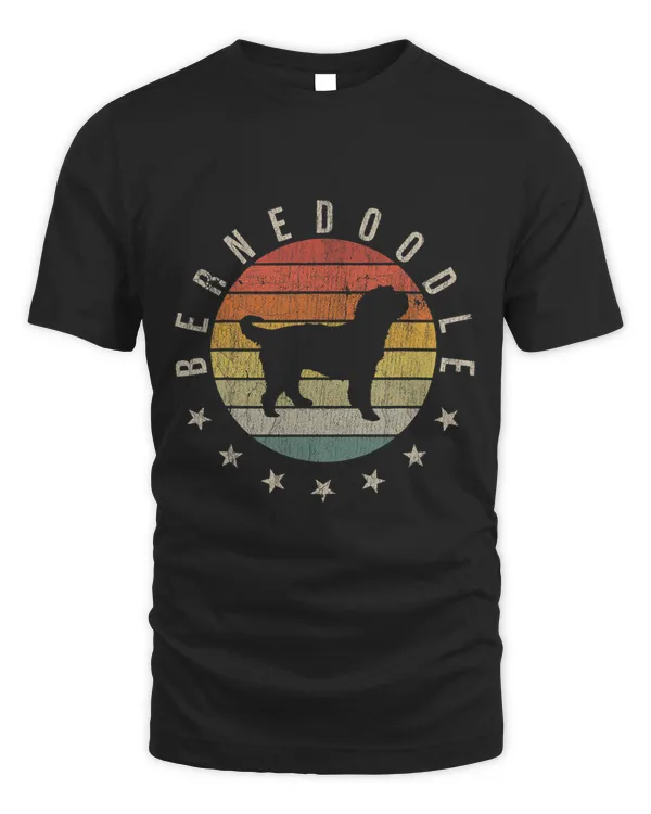 Bernedoodle Paw Vintage Retro Dad Mom Women Pet