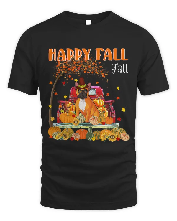 French Bull Dog Autumn Fall Pumpkin Truck Mappe Thanksgiving285