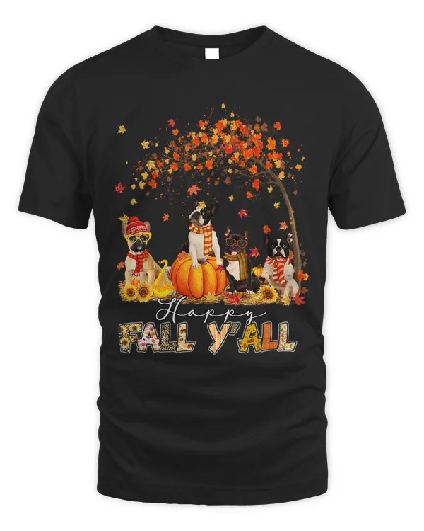 French Bull Dog Autumn Fall Pumpkin Truck Mappe Thanksgiving385