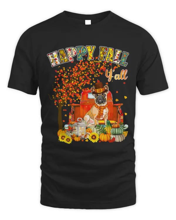 French Bulldog Autumn Fall Pumpkin Truck Mappe Thanksgiving400