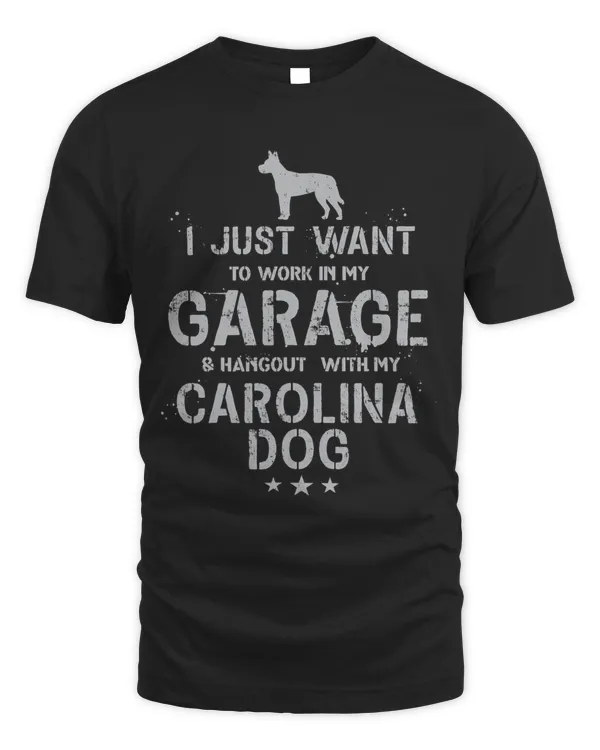 Funny Carolina Dog Dad Garage Men Hang