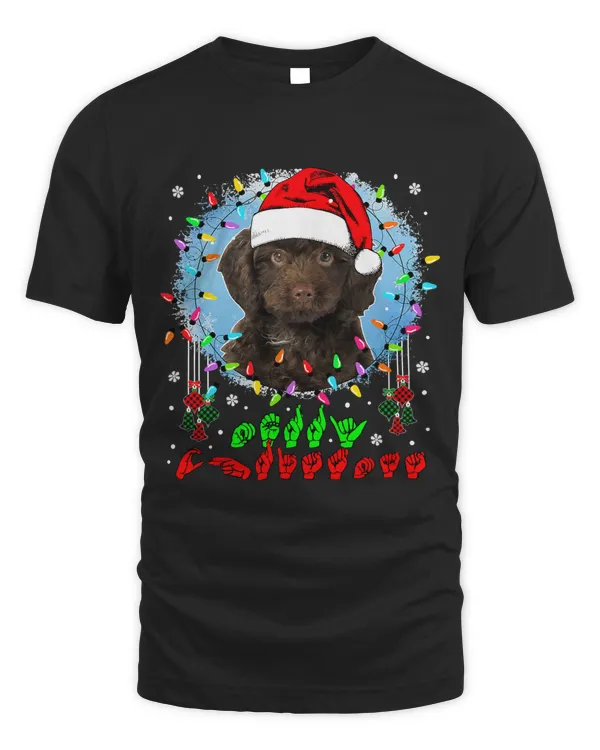 Merry Christmas Hands Sign Language Santa Sproodle Lover122
