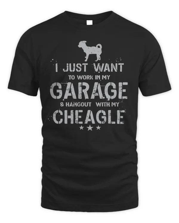 Funny Cheagle Dad Garage Men Hang