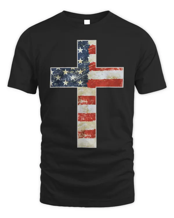 Conservative Cross with American Flag