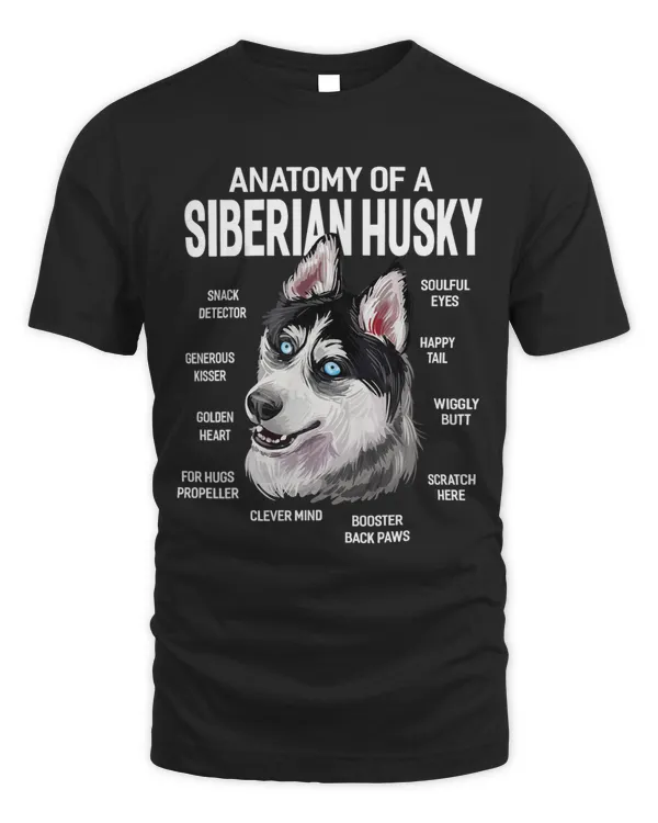 Dogs 365 Anatomy of a Siberian Husky Dog Funny Gift