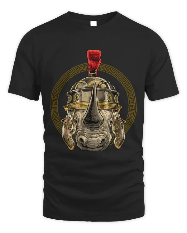 Rhinoceros in Roman Helmet Centurion Legionnaire Rhino Lover 237
