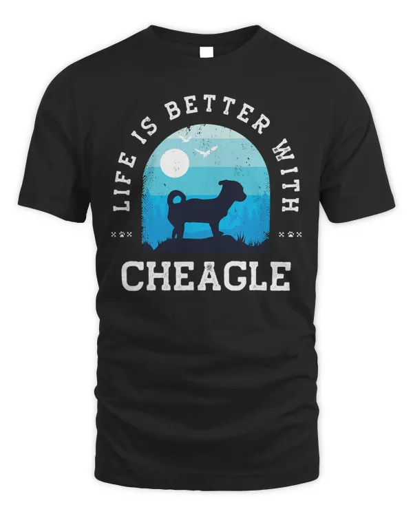 Life Better Cheagle Vintage Blue Dog Mom Dad