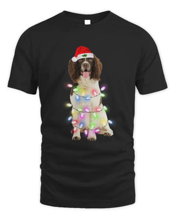 Springer Spaniel dog Santa Christmas Tree Lights Xmas Dog107