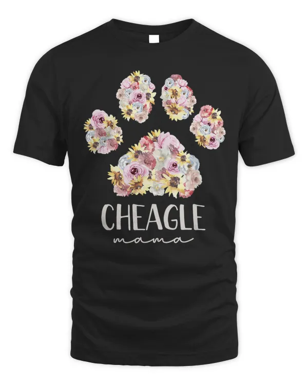 Cheagle Mama Floral Paw Dog Mom