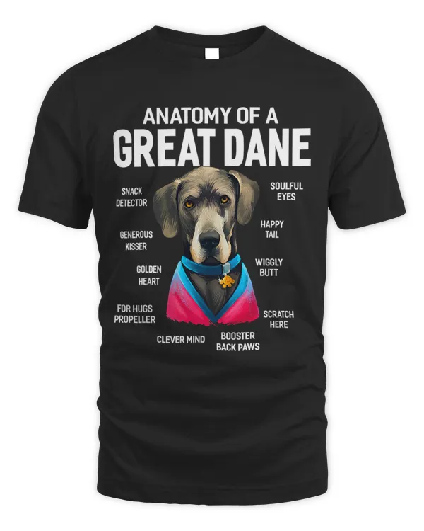 Dogs 365 Anatomy of a Great Dane Dog Funny Gift 296