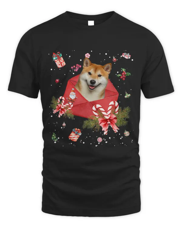 Shiba Inu In Christmas Card Ornament Pajama Xmas390