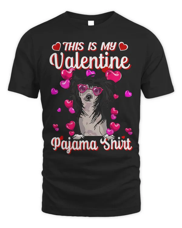 This Is My Valentine Pajama Shirt Chinese Crested Lovers