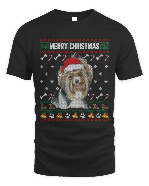 Merry Christmas T Shirt Biewer Terrier Lovers Ugly Sweater