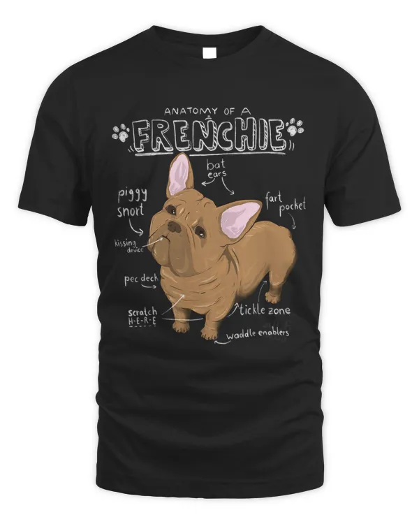 Funny Anatomy Of A French Bulldog Dog Frenchie