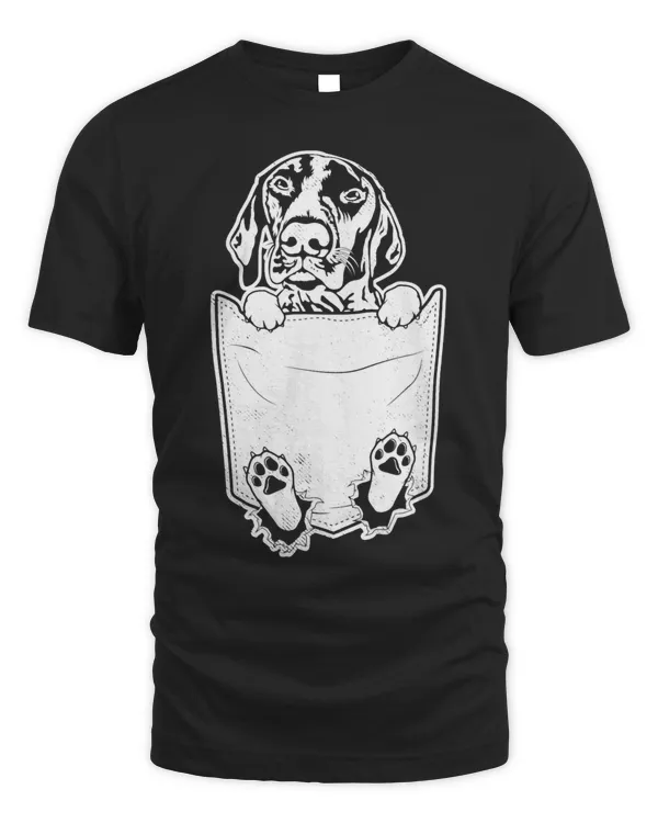 German Pointer DOG ripped in pocket art graphic theme