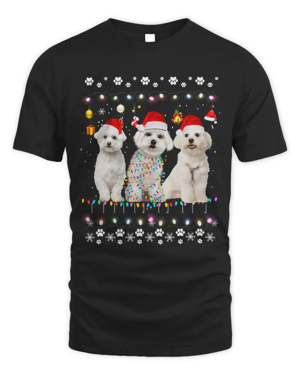 Xmas Lighting Matching Ugly Maltese Dog Christmas 80