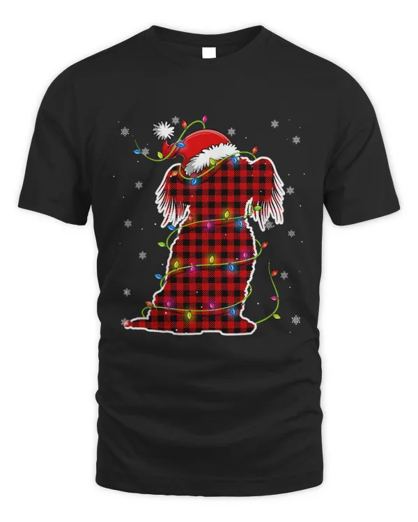 Red Buffalo Plaid Papillon Santa Christmas Pajamas Matching