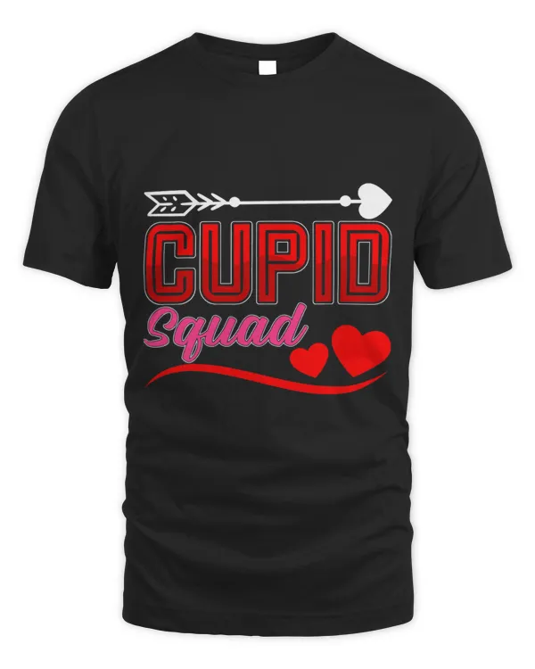 Funny Cupid Squad Happy Valentines Day Women Men Boys Girls