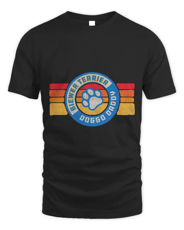 Retro Biewer Terrier Doggo Daddy 80s Vintage Dog Dad