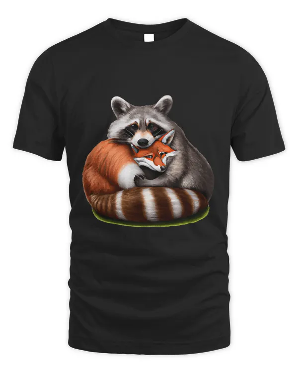 Fox With Raccoon Funny Animals Costumes for Men Women