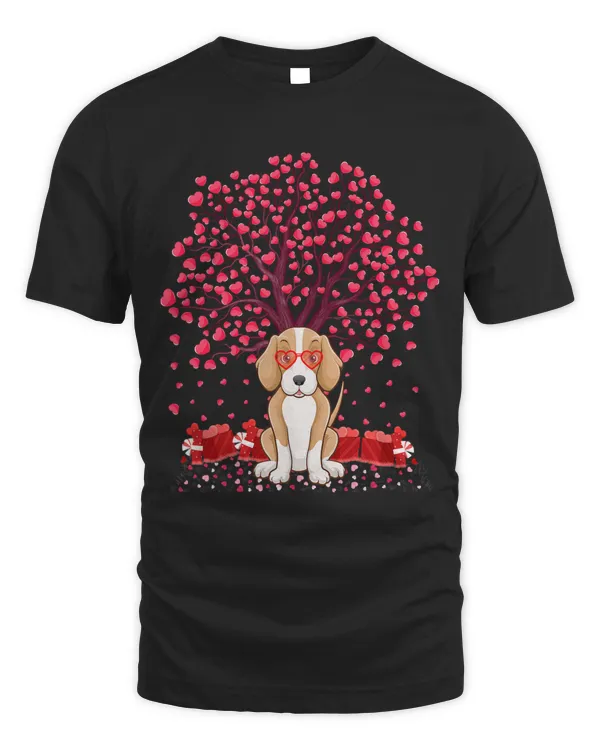 Foxhound Dog Lover Heart Tree Foxhound Valentines Day