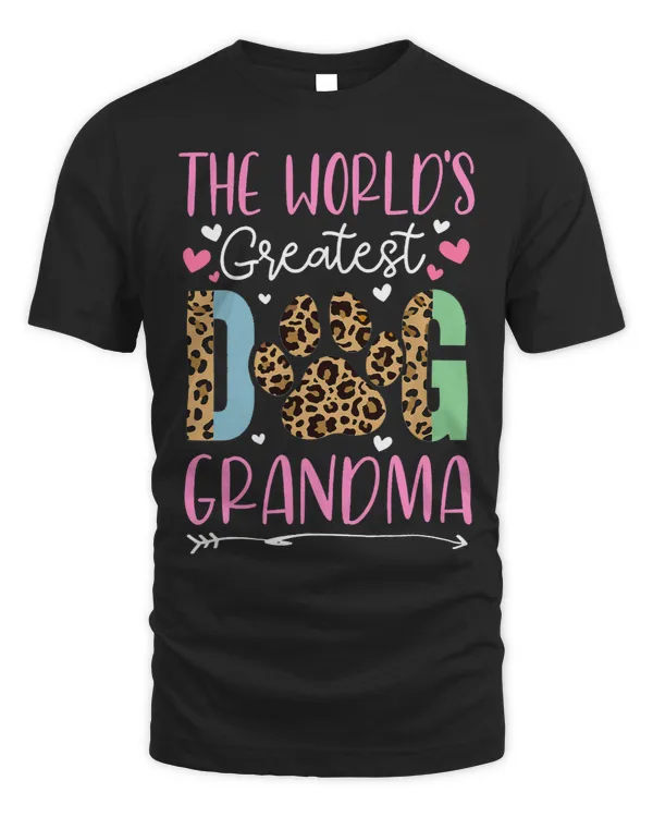 Funny Saying Best Dog Grandma Ever Puppy Grandmother Leopard