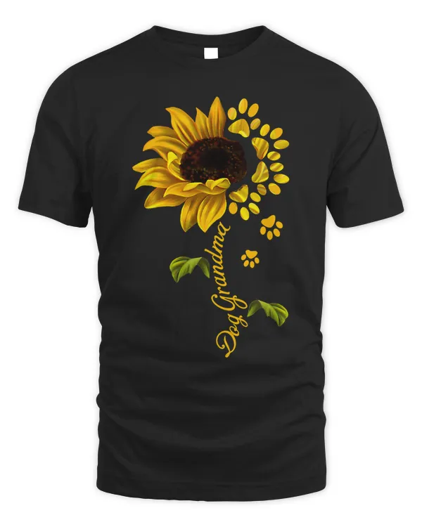 Funny Saying Best Dog Grandma Puppy Grandmother Sunflower