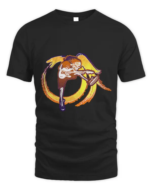 Funny Skeleton Dragon Musician Guitarist Clothing Design
