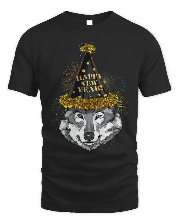 New Year Gray Wolf New Years Eve Party Countdown Wolf Lover312