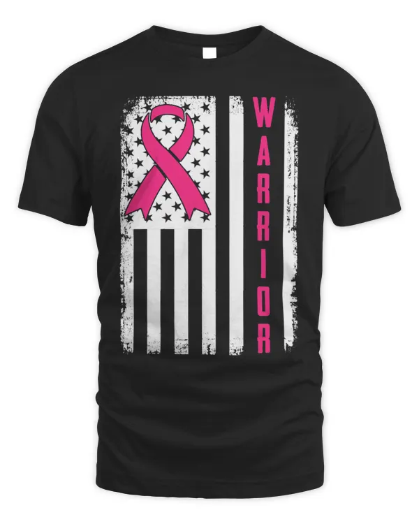 Womens Patriotic Flag Cancer Warrior Feminist Womans Right Pink