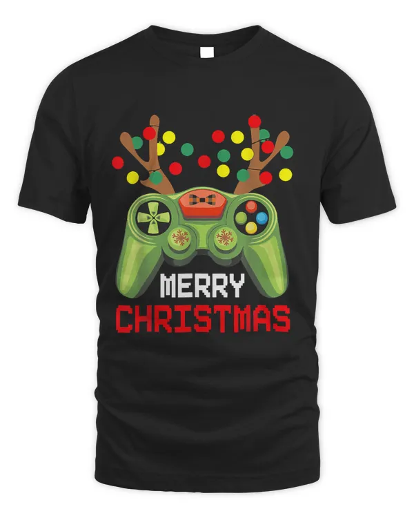 Gamer Christmas Video Game Controller Reindeer Gaming Pajama176