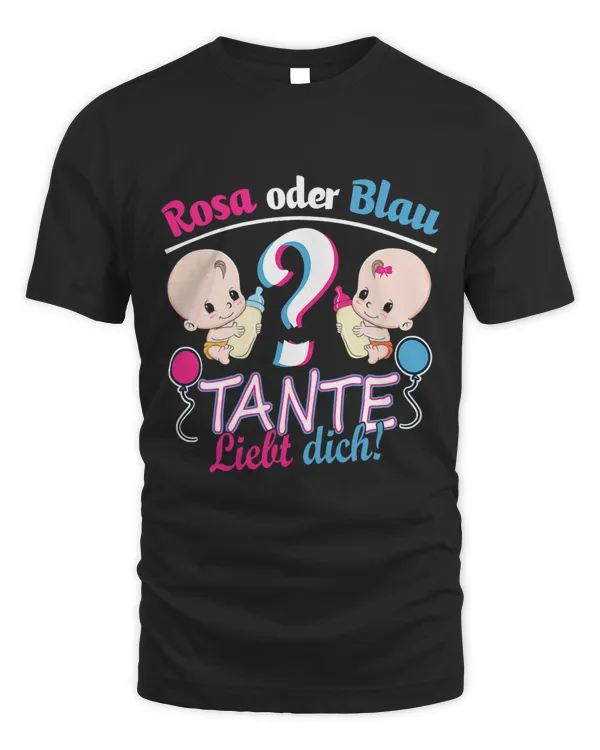 Womens Pink or Blue Aunt loves you Baby Shower
