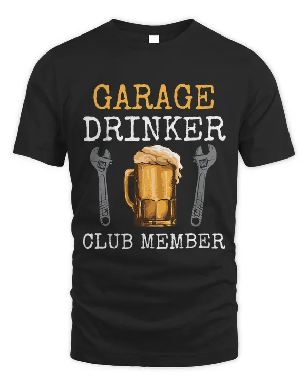 Garage Drinker Mechanic Car Auto Diesel Beer Lover Dad Mens