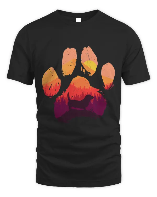 Paw Bassador Dog Mom Dad Mountains Sunset Dog Mom Dad Mounta