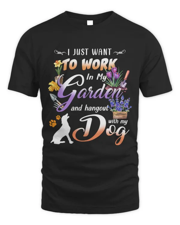 garden womens Gardening Dog Lover Gardener life a garden