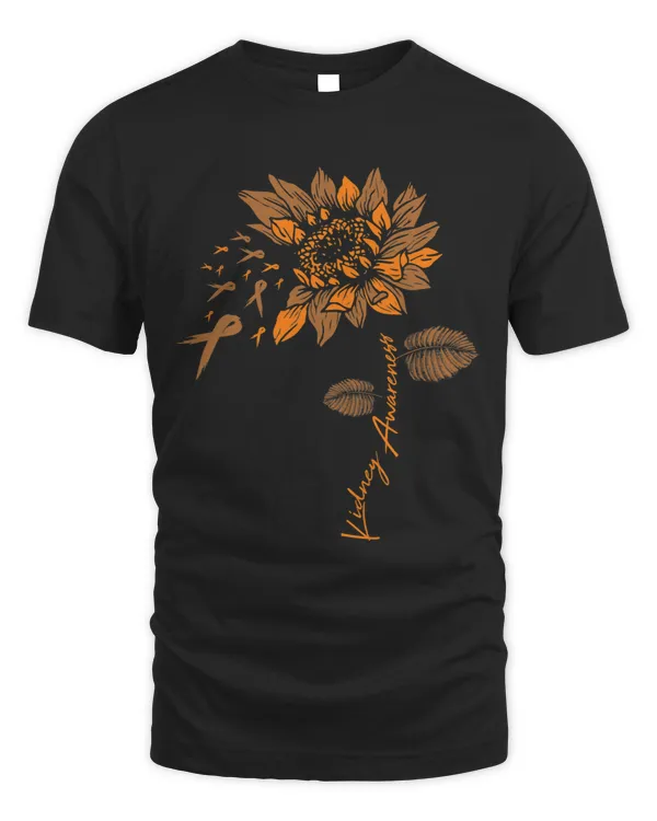 FU Kidney Awareness Sunflower Orange Ribbon Sarcasm