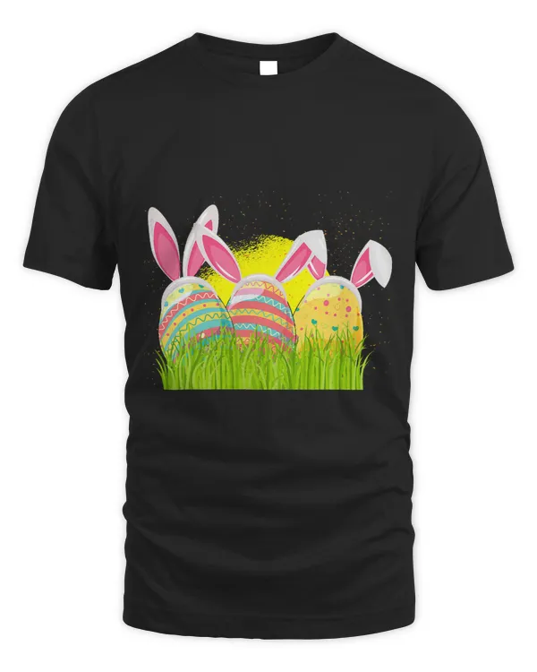 Easter Day Rabbit Ears Bunny Easter Eggs Happy Easter