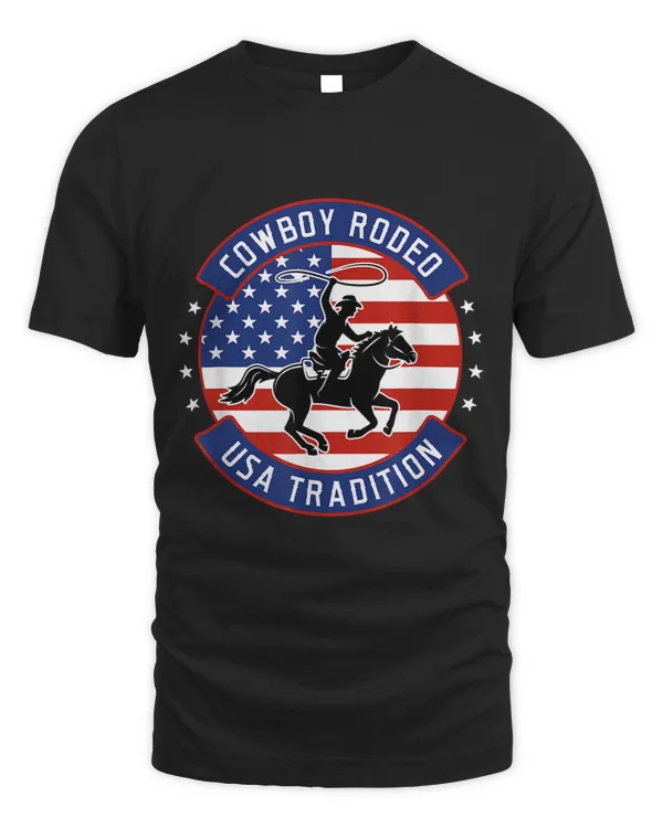 American Flag Western Tradition 4th Of July Cowboy Rodeo