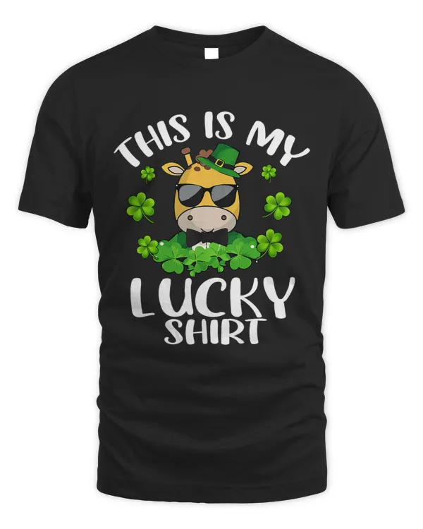 Giraffe Leprechaun Hat St Patricks Day This Is My Lucky