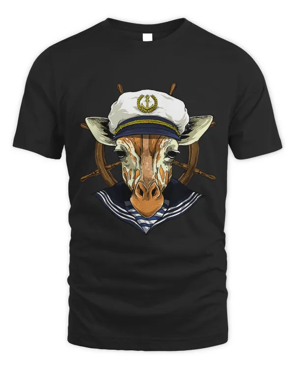Giraffe Sailor Boat Captain Wildlife Giraffe Safari Animal 173