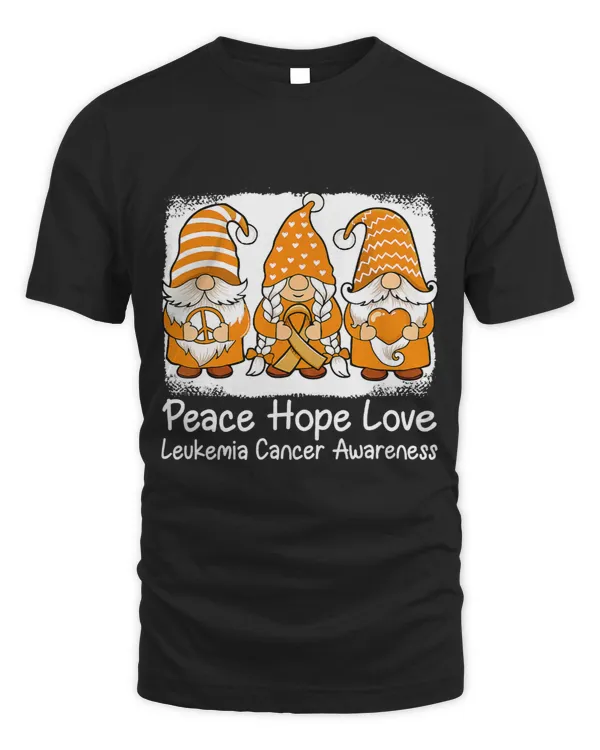 Leukemia Cancer Support gnomes with ribbon Orange