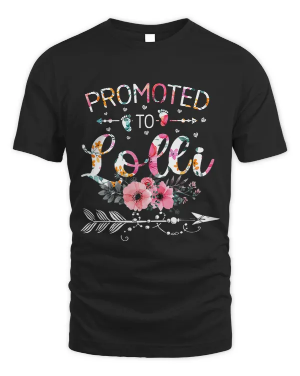Womens Promoted To Lolli Shirt Funny New Lolli Mothers Day
