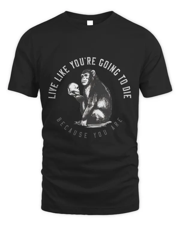 Goth Emo Vaporvave Dark Art Aesthetic Skull Monkey