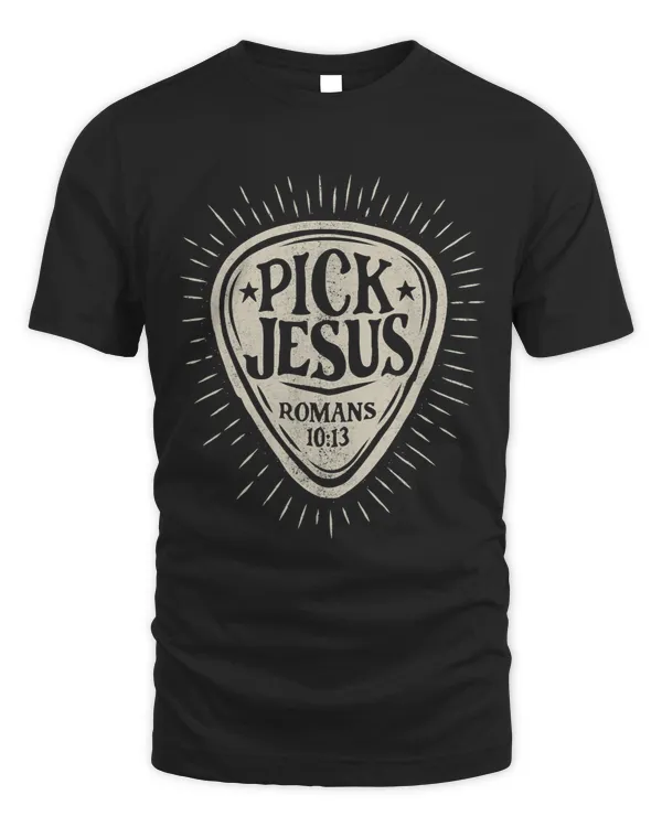 Guitar Pick Jesus Christian Music Guitarist Pastor Retro
