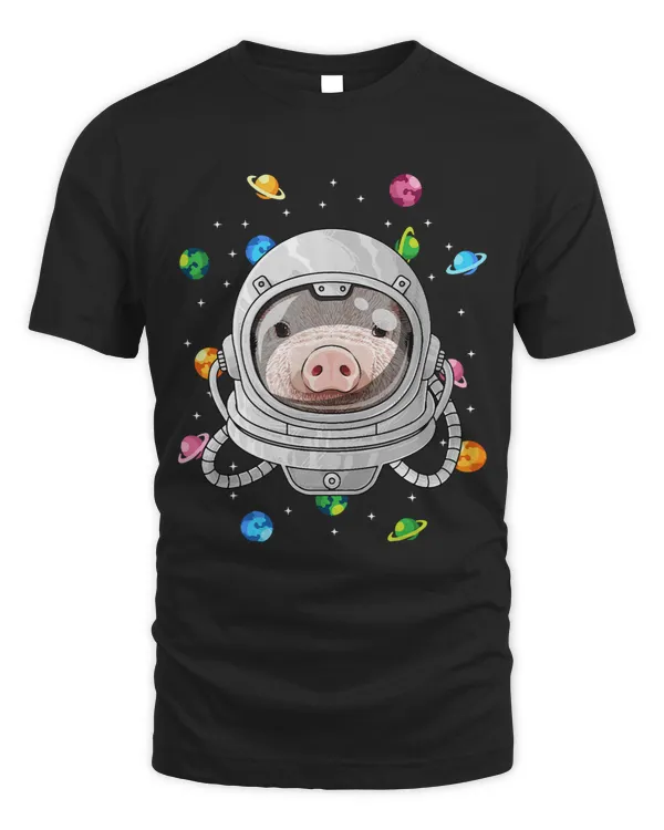 Pig Astronaut Farm Animal Deep In Space Cosmic Universe