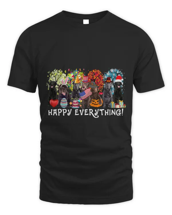 Happy Everything Chocolate Lab Dog Seasons All Year Tree Lov47